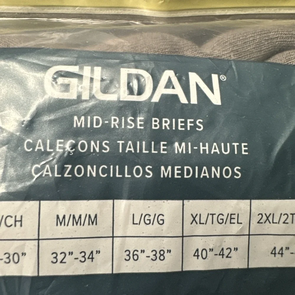 Gildan Men's Cotton Mid Rise Briefs Multi Color 3 Pack Size M Medium Cotton New
